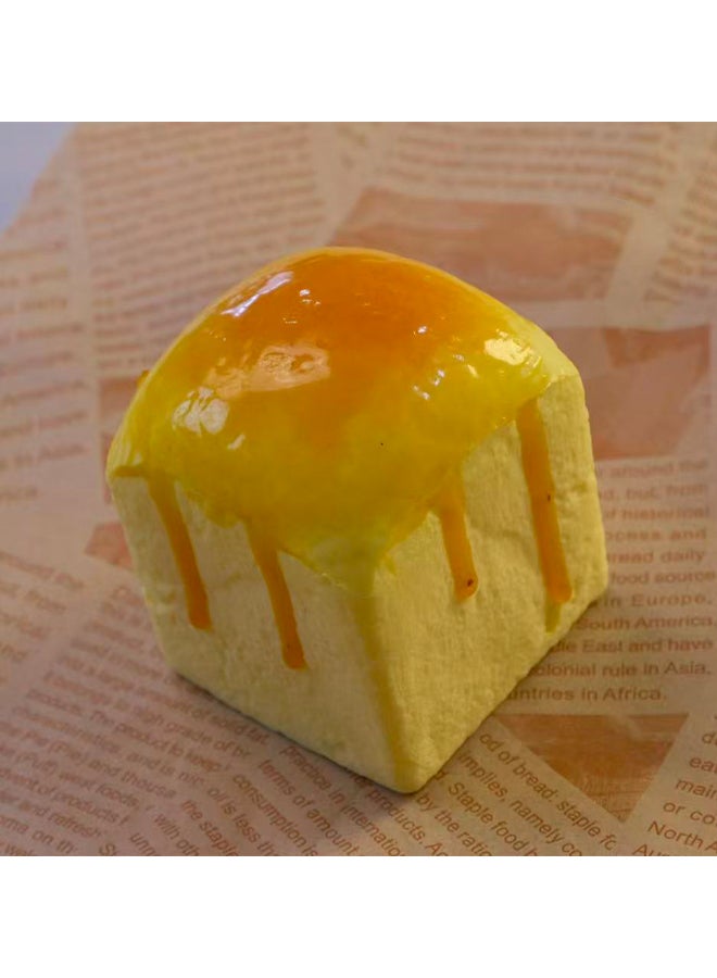 عبوة من قطعتين من ألعاب الخبز الواقعية الإسفنجية (خبز محمص بالشوكولاتة وخبز بالزبدة) - لعبة حسية لتخفيف التوتر مصنوعة من رغوة البولي يوريثان بطيئة الارتفاع للأطفال والكبار، لعبة ديكور لطيفة مستوحاة من المخبز لتخفيف القلق على المكتب - Image 3